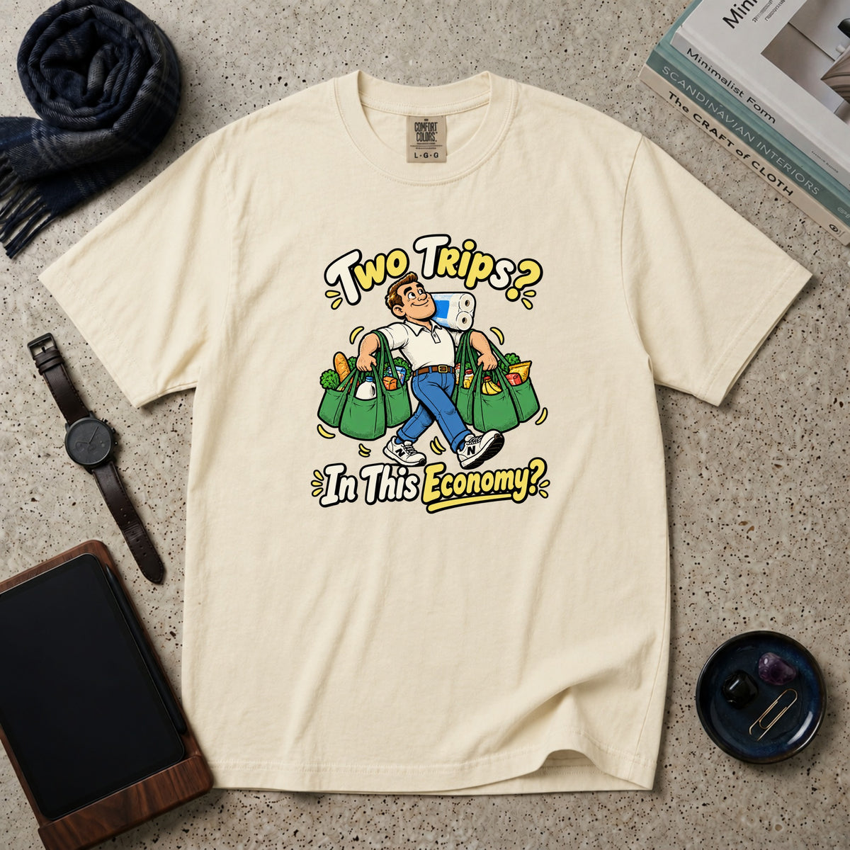 Two Trips? In This Economy? T-Shirt – Ivory