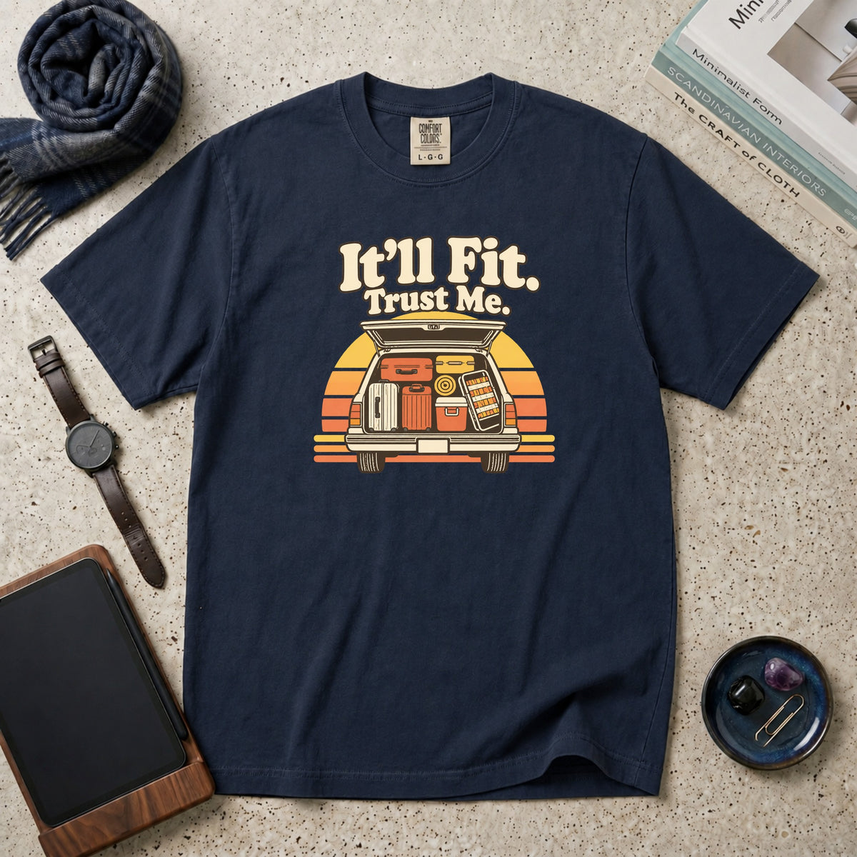 It'll Fit. Trust Me. T-Shirt – Navy