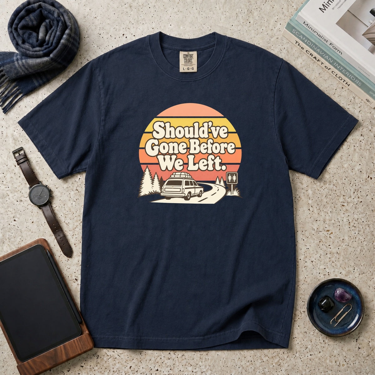 Should've Gone Before We Left T-Shirt – Navy