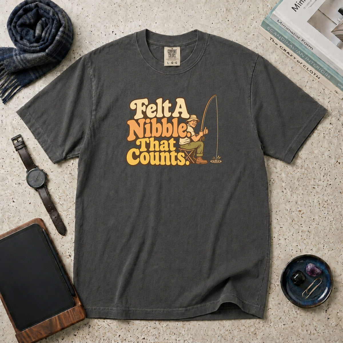 Felt A Nibble. That Counts. T-Shirt – Pepper