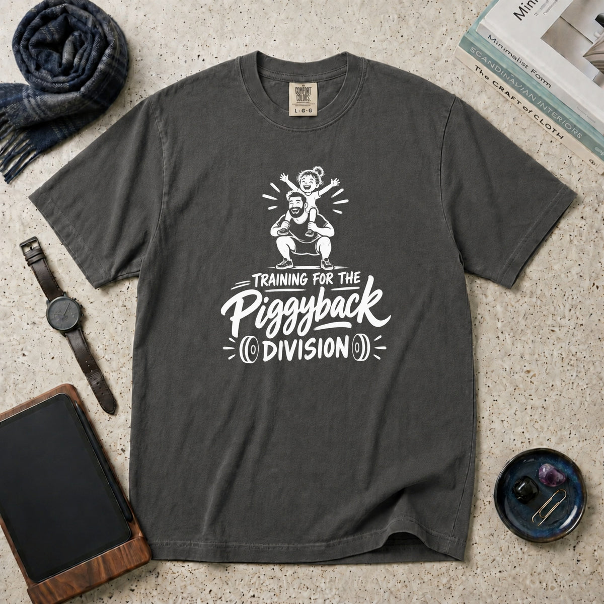 Training For The Piggyback Division T-Shirt – Pepper
