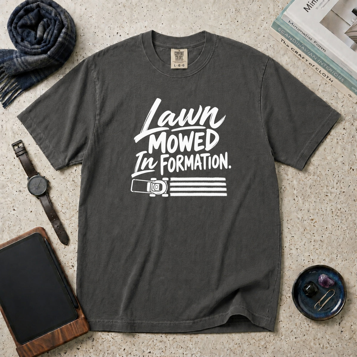 Lawn Mowed In Formation T-Shirt – Pepper
